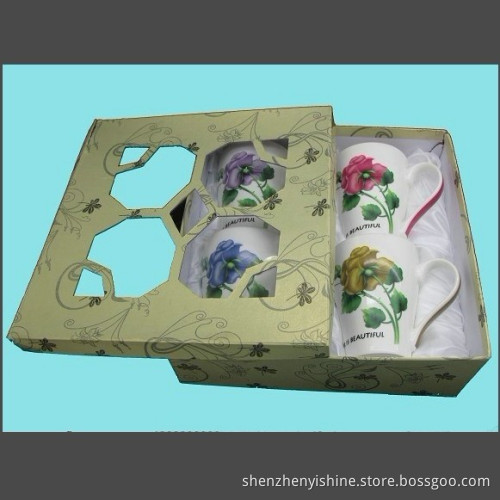 Transparent Lid Color Box for Mugs (006)